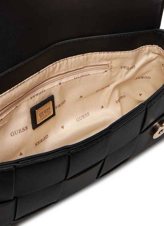 Sac bandoulière GUESS Maylee Flap pour Femme en Noir