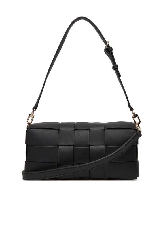 Bandolera GUESS Maylee Flap Shoulder Bag em Cor Preto para Mulher