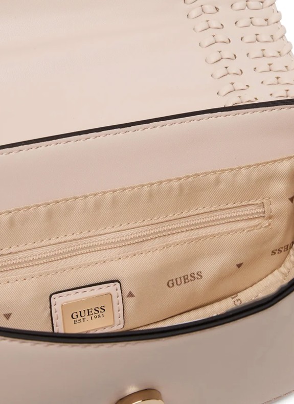 Sac bandoulière Guess Tatum Convertible Xbody Flap en Beige