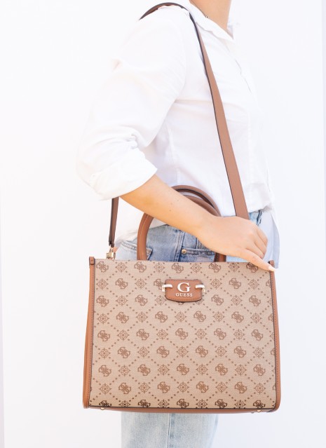 Bolso GUESS Neda Comp Tote en Color Camel para Mujer