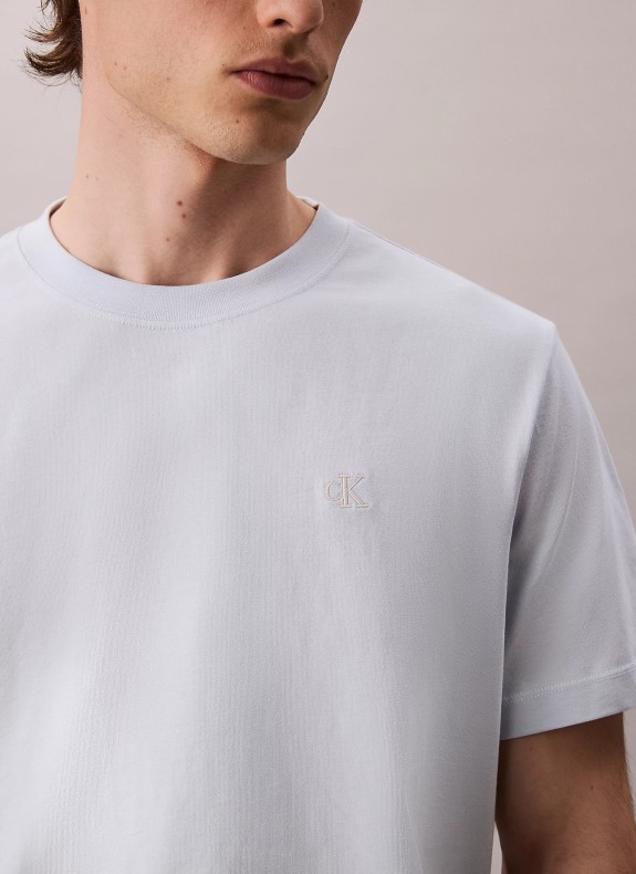 T-shirt Calvin Klein Ss Monogram Easy Tee celeste