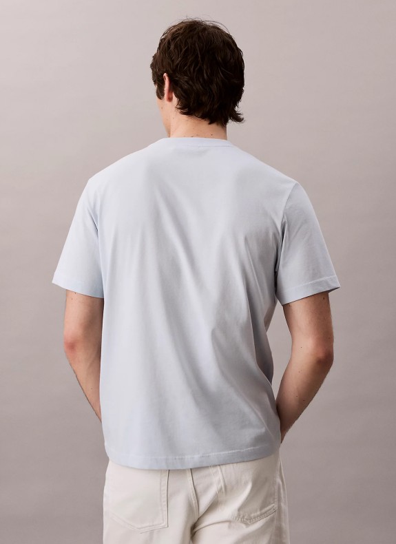 T-shirt Calvin Klein Ss Monogram Easy Tee celeste