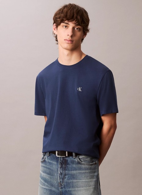 T-shirt Calvin Klein Ss Monogram Easy Tee marinho