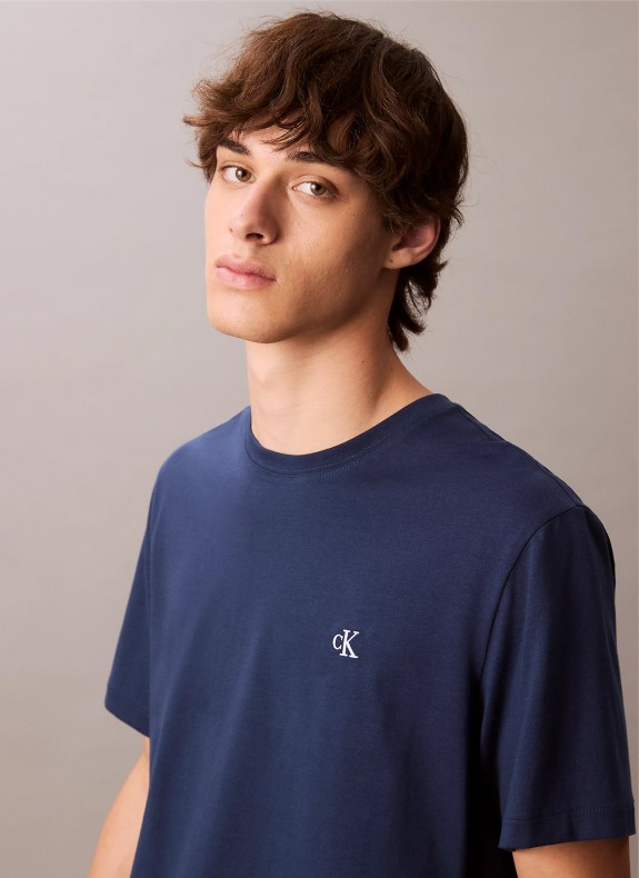 T-shirt Calvin Klein Ss Monogram Easy Tee marine