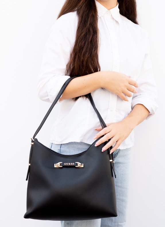 Sac à main Guess Lefia Flap Shoulder noir