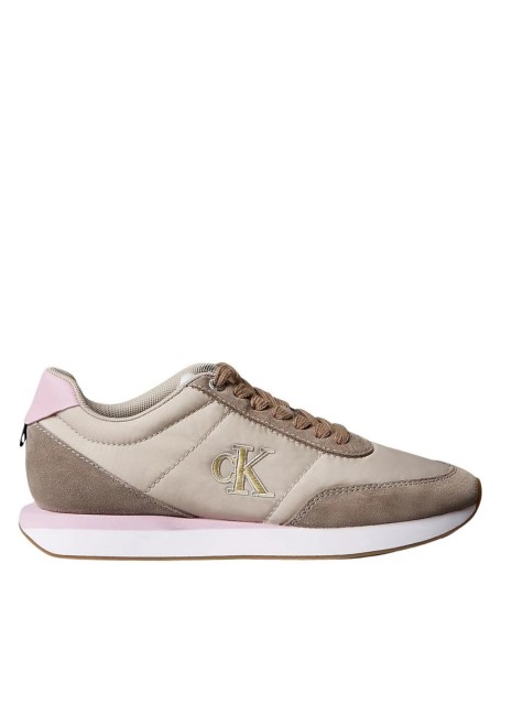 Baskets Calvin Klein Retro Runner Lace Up Nylon Mg taupe