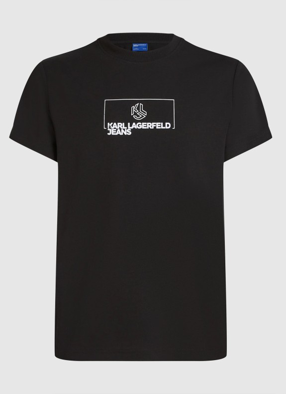 T-shirt Karl Rochelle KLJ SLIM OUTLINE LOGO TEE preto
