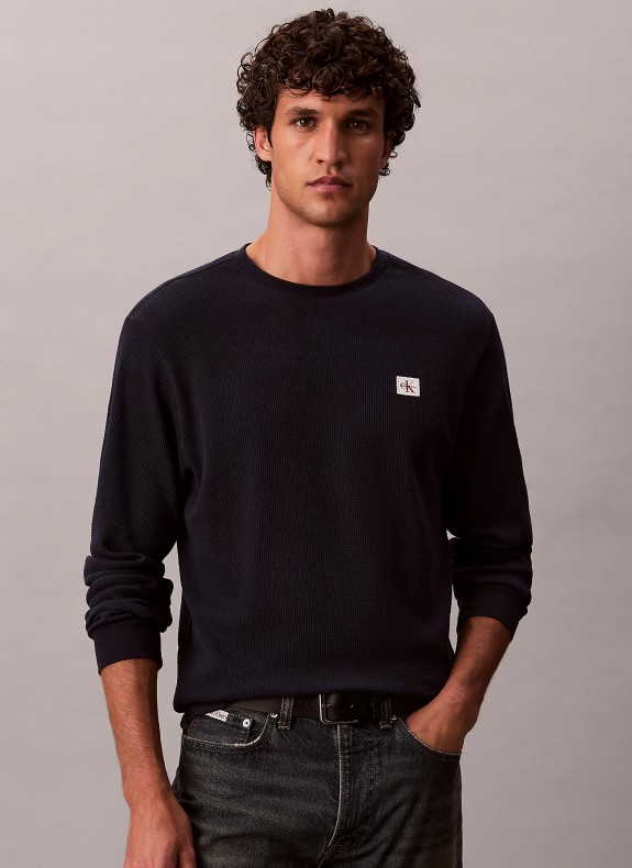 LS WAFFLE BADGE CREWNK TEE