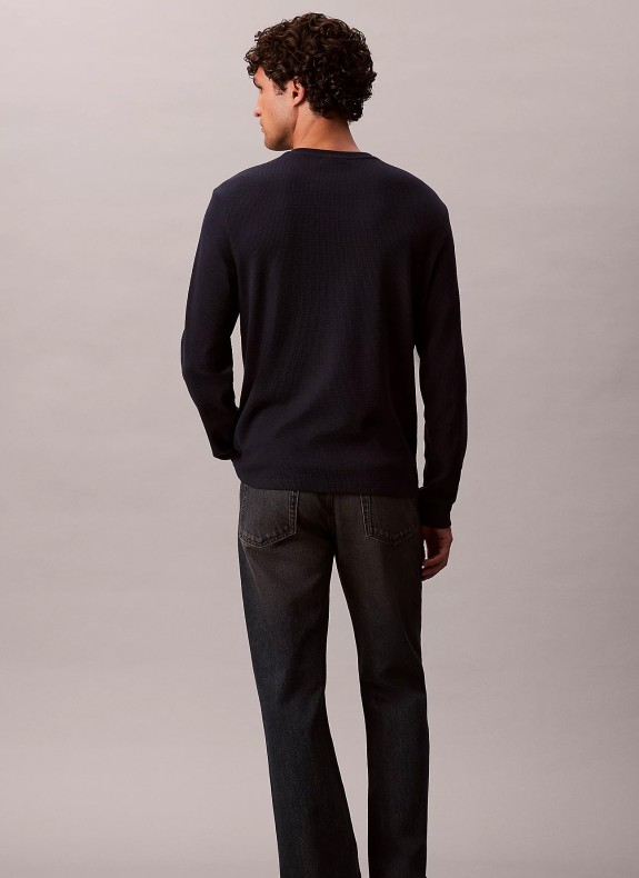 LS WAFFLE BADGE CREWNK TEE