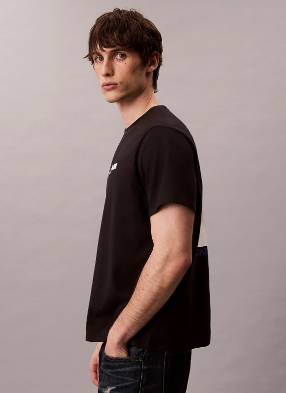 T-shirt Calvin Klein SS 20S TC CK Stack Graphic Tee noir