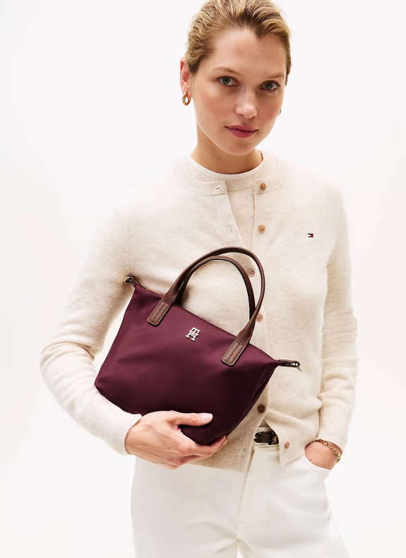 Bolso Tommy Hilfiger Popette Mini Tote burdeos