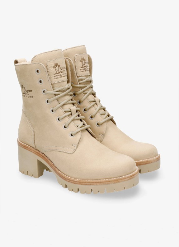Botín Panama Jack Padma B10 para Mujer en Color Beige