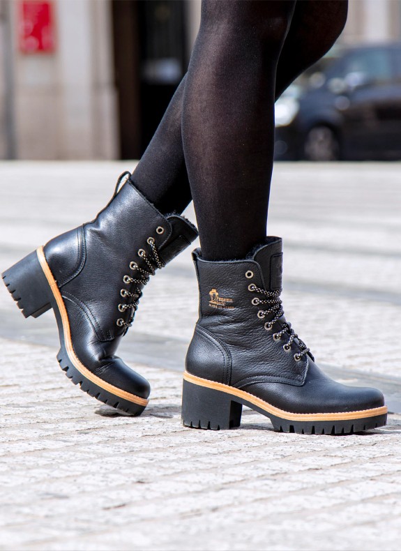 Botín Panama Jack Padma B11 para Mujer en Color Negro