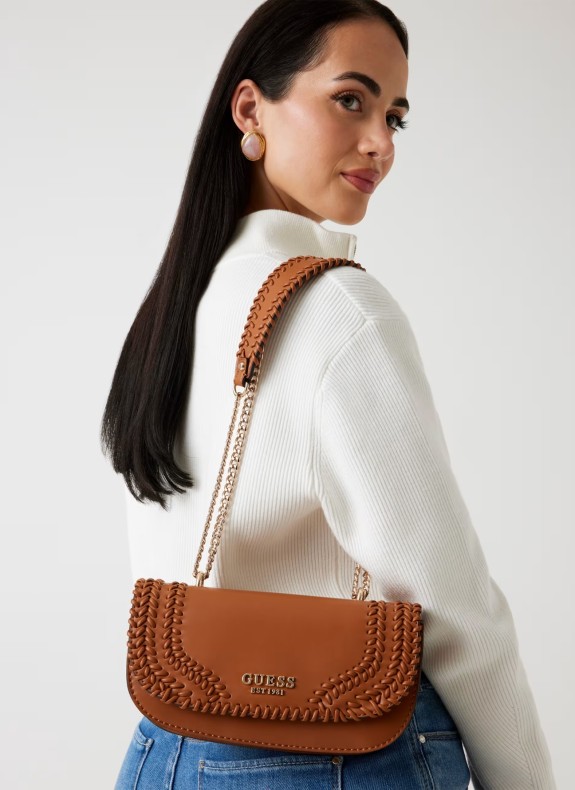 Sac bandoulière Guess Tatum Convertible Xbody Flap en cuir