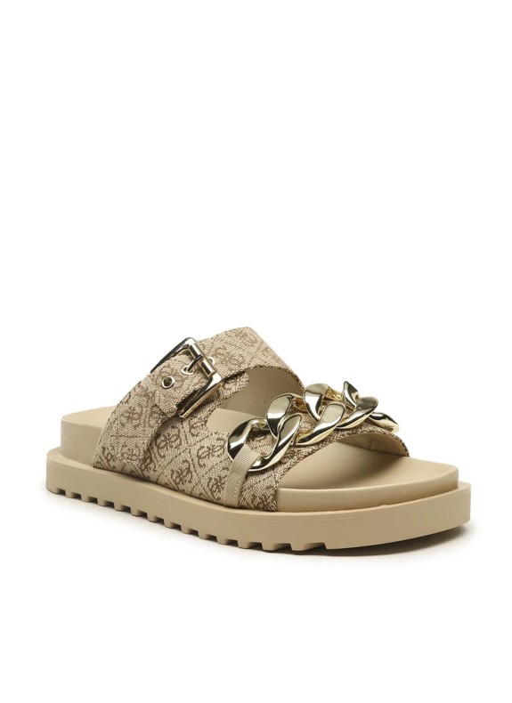 Sandalias Guess Fatema2 en color beige para mujer