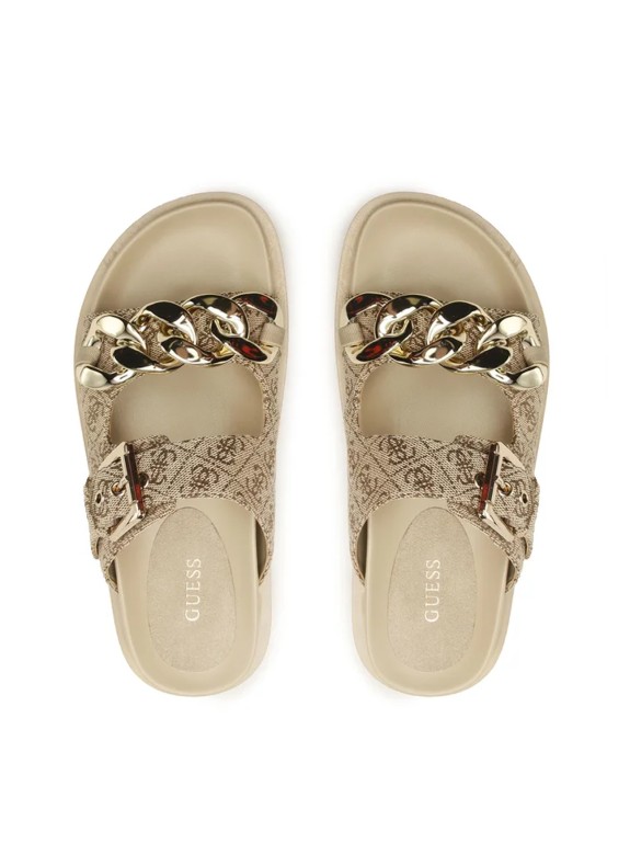 Sandalias Guess Fatema2 en color beige para mujer