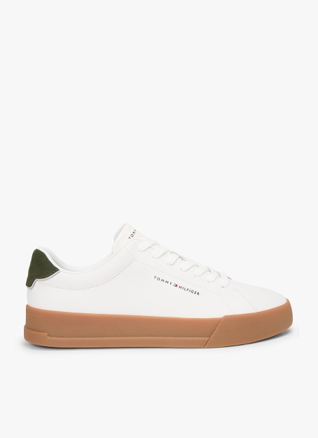 Zapatillas Tommy Hilfiger Th Court Lth Detail Ess en color beige para hombre