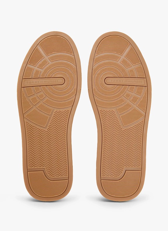 Zapatillas Tommy Hilfiger Th Court Lth Detail Ess en color beige para hombre