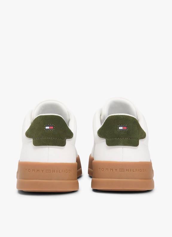 Zapatillas Tommy Hilfiger Th Court Lth Detail Ess en color beige para hombre