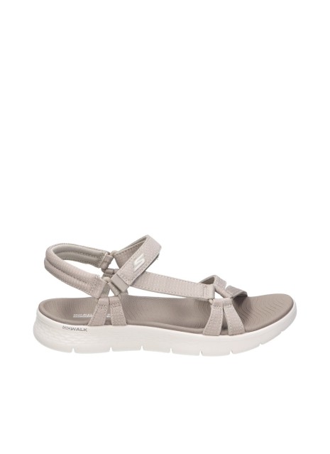 Sandalia Skechers Go Walk Flex Sandal Sublime en color taupe para mujer