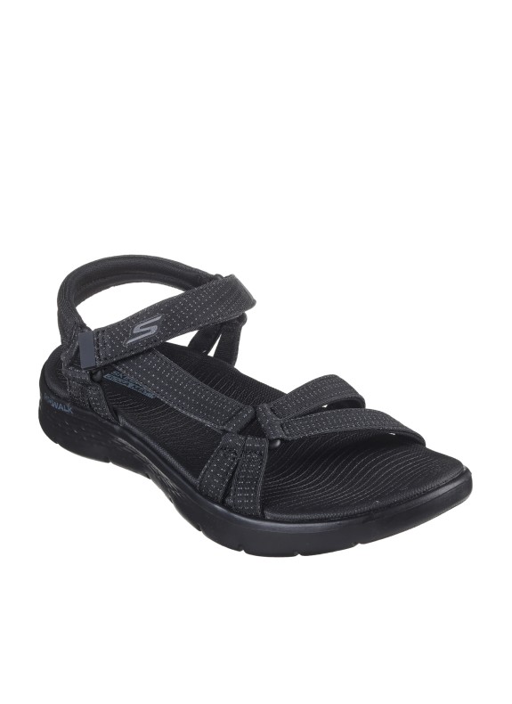 Sandale Skechers Go Walk Flex Sandal Sublime en noir pour femme.