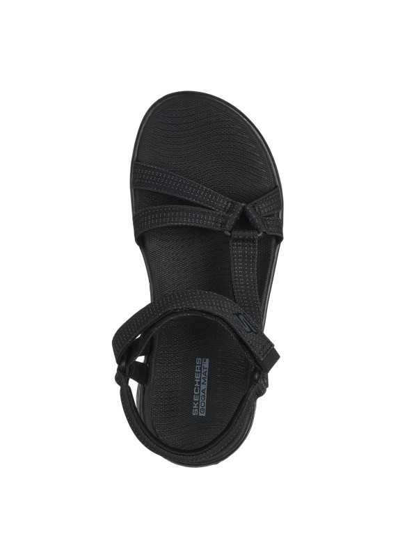 Sandale Skechers Go Walk Flex Sandal Sublime en noir pour femme.