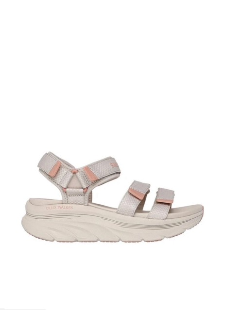 Sandalia Skechers D' Lux Walker Sandal Sea-Scape en color taupe para mujer