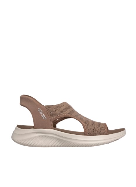 Sandalias Skechers Slip-Ins Ultra Flex 3.0 Sun en color taupe para mujer