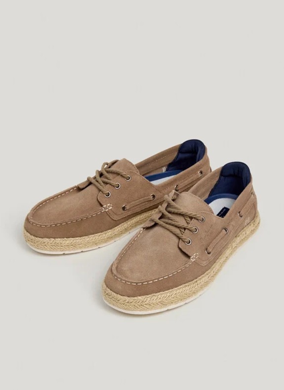 Náuticos Pepe Jeans Porto Deck in colore taupe per uomo