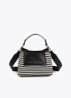 Bandoulière Lola Casademunt rayée LS2604085 en couleur noire pour femme