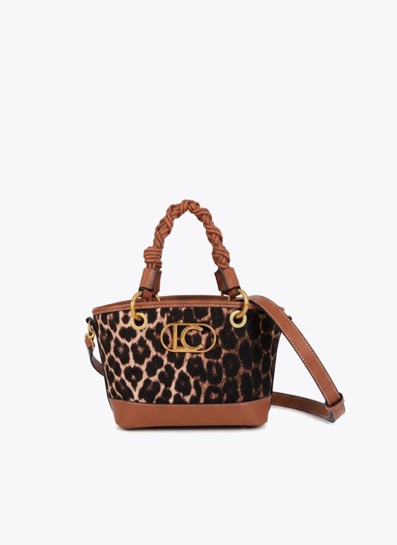 Mini-Korb Lola Casademunt in Leopardenmuster für Damen