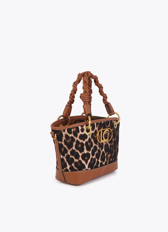 Mini-Korb Lola Casademunt in Leopardenmuster für Damen