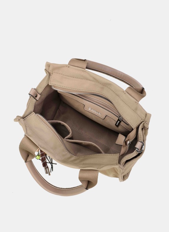 Bandolera Binnari Xara em bege para mulher