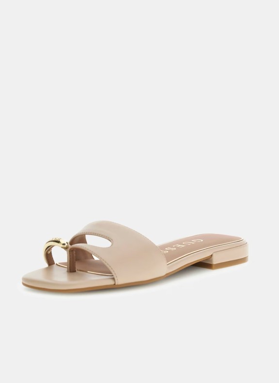 Sandale Guess Tablita en couleur nude pour femme.