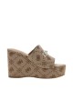 Keilsandale Guess Evenza in Taupe für Damen
