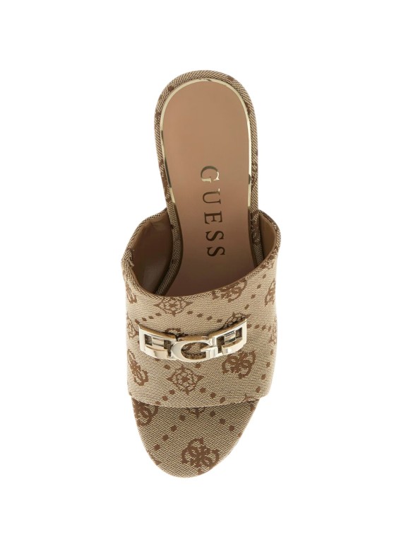 Keilsandale Guess Evenza in Taupe für Damen