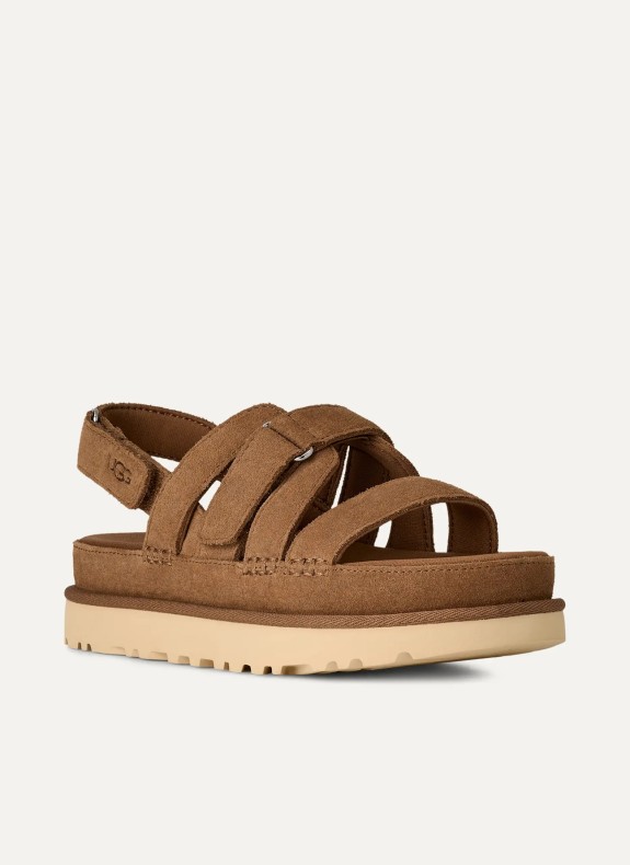 Sandalias Ugg Goldenstar Gleam en color cuero para mujer