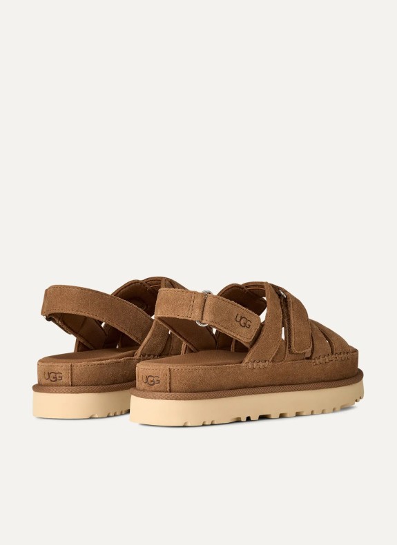 Sandalias Ugg Goldenstar Gleam en color cuero para mujer