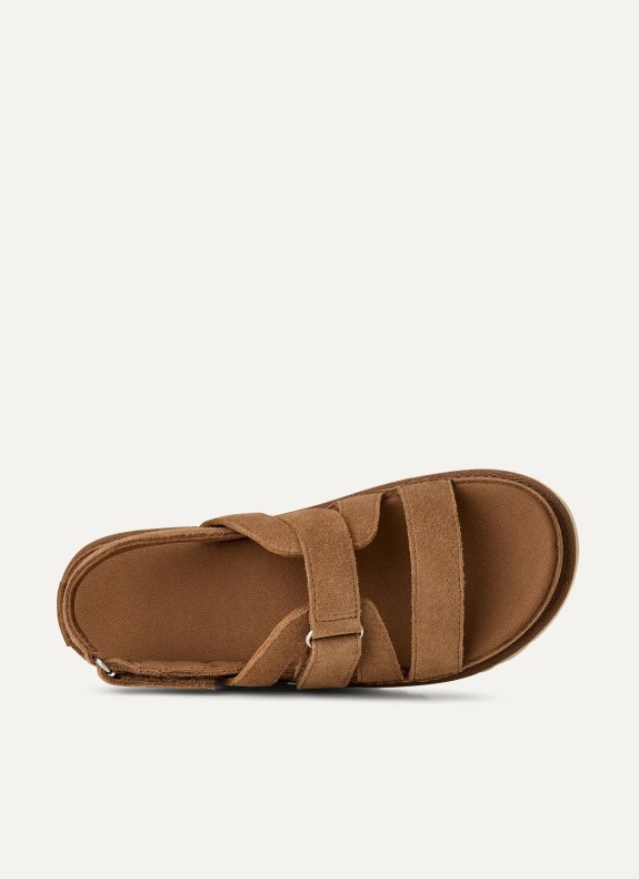 Sandalias Ugg Goldenstar Gleam en color cuero para mujer