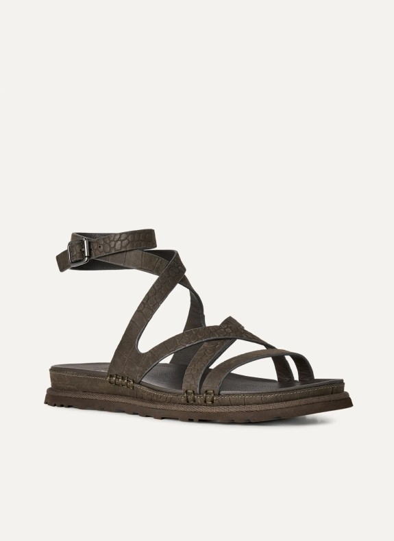 Sandalias UGG GoldenGaze Embossed en color marrón para mujer