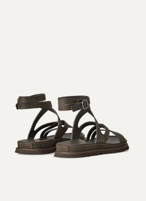 Sandalias UGG GoldenGaze Embossed en color marrón para mujer