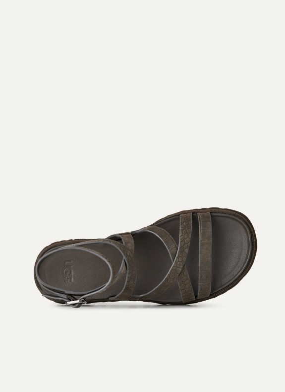 Sandalias UGG GoldenGaze Embossed en color marrón para mujer