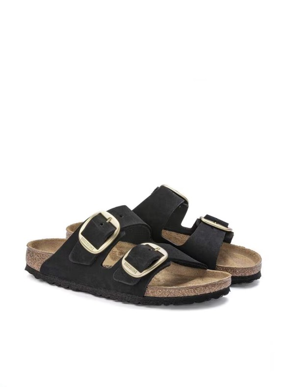 Sandali Birkenstock Arizona Big Buckle Lenb in colore nero