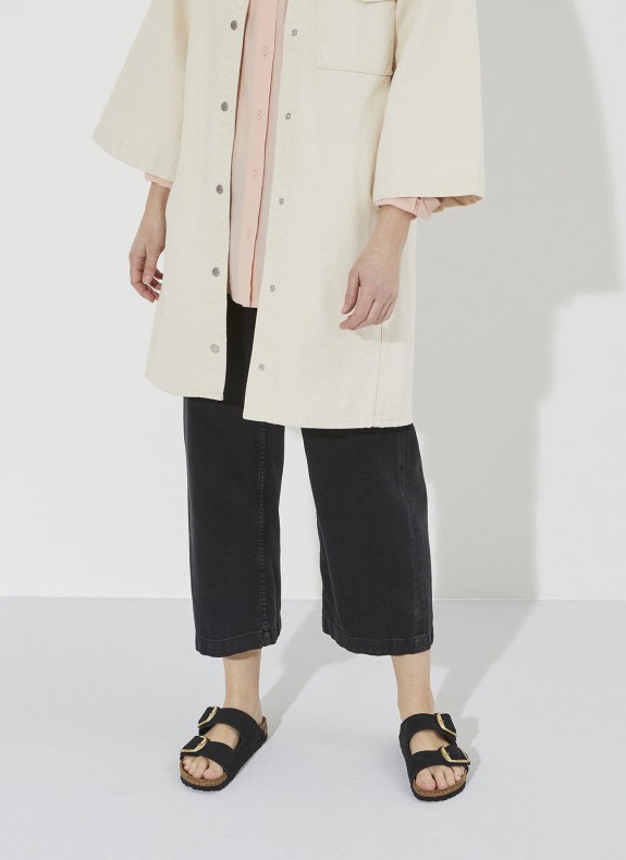 Sandali Birkenstock Arizona Big Buckle Lenb in colore nero