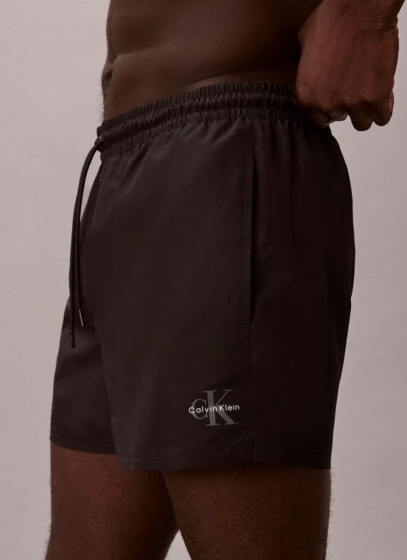 Calvin Klein CK Monogram Badehose in Schwarz für Herren