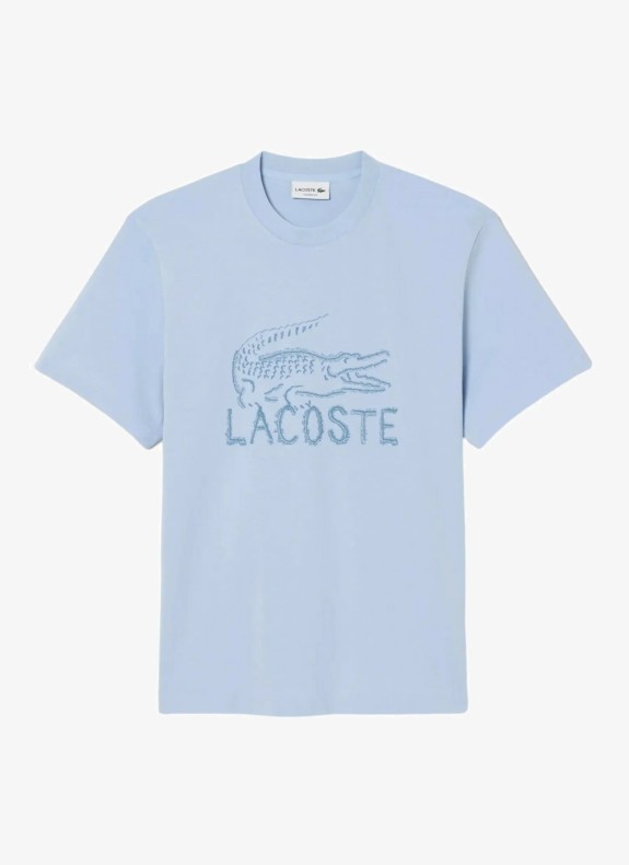 Camiseta Lacoste TH1427 na cor azul celeste para homem