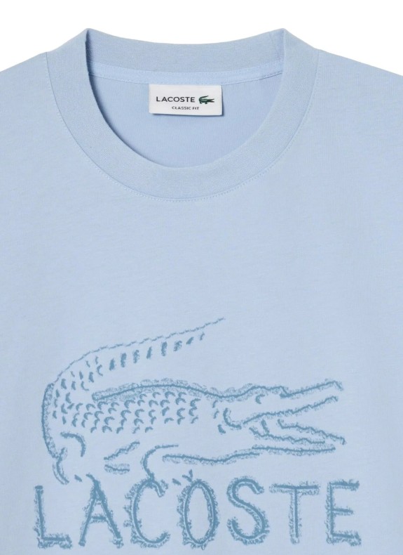 Camiseta Lacoste TH1427 na cor azul celeste para homem