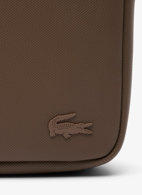 Sac bandoulière vertical Lacoste Classic Camera en cuir pour homme