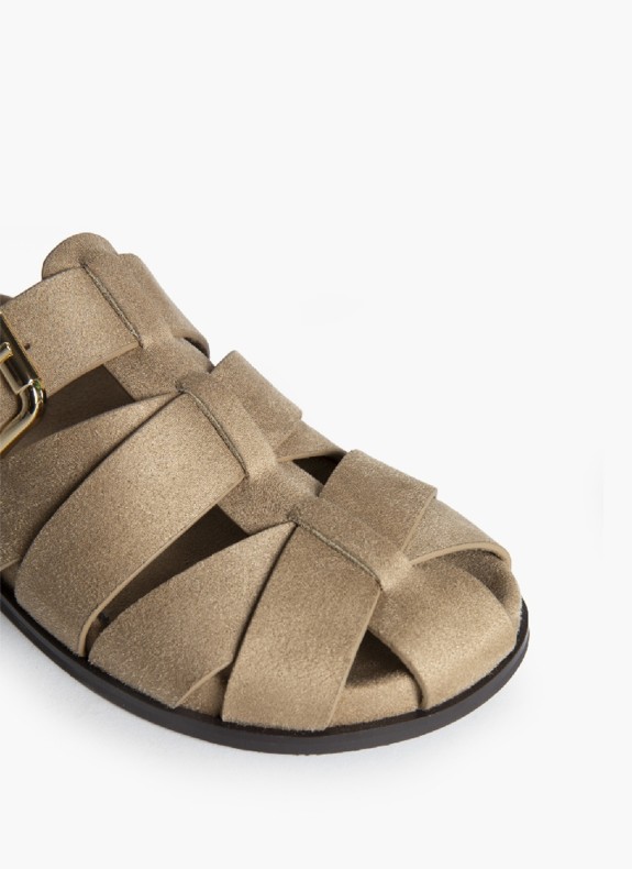 Keslem Sora Clog in der Farbe Camel für Damen