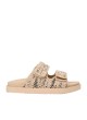 DOUBLE STRAP RAFFIA SANDAL